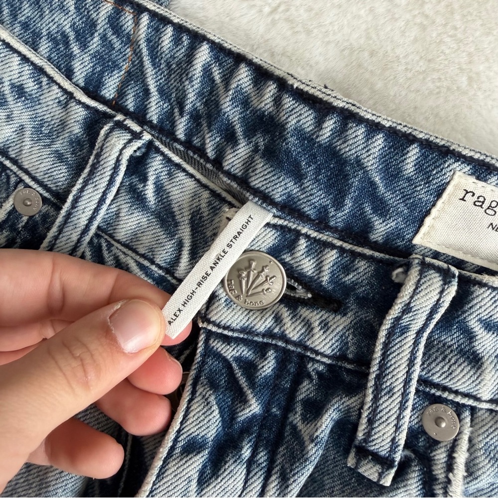 Rag and Bone Alex High-Rise Ankle Straight-Leg Jeans Size 26 - Picture 10 of 13